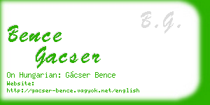 bence gacser business card