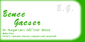 bence gacser business card